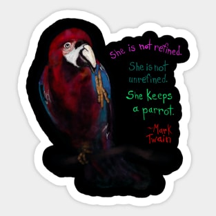 A parrot lady Sticker